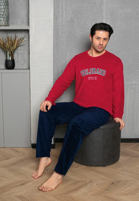 Pijama Barbat POLAR , Culoare Bordo ,Engros